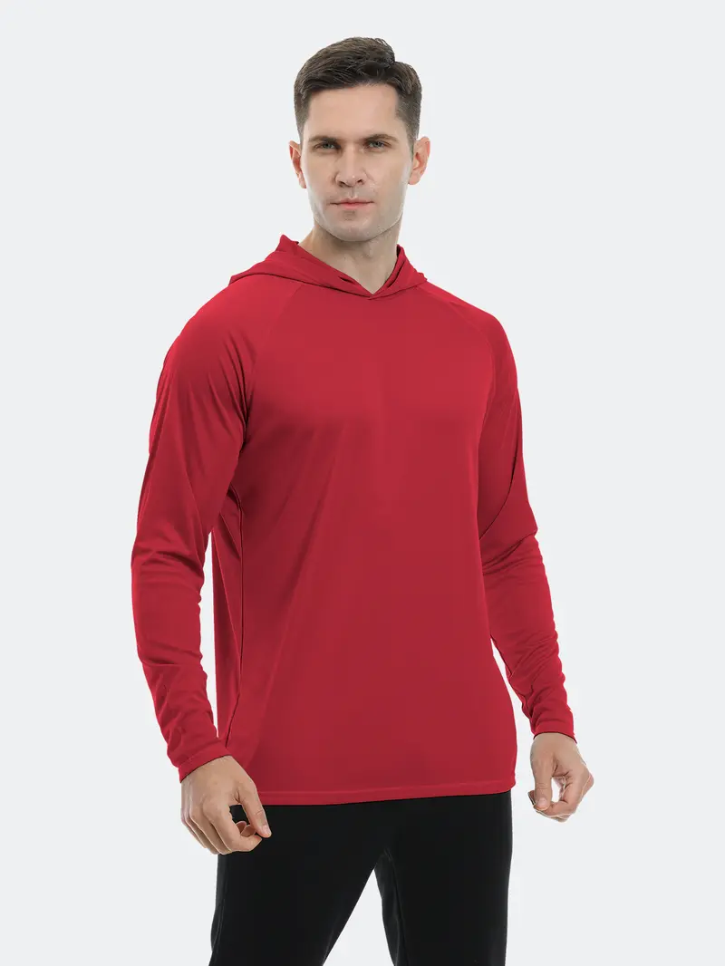 Men's Athletic Hoodie | Long-Sleeve Fishing Shirt | Lightweight Sun Protection Jacket