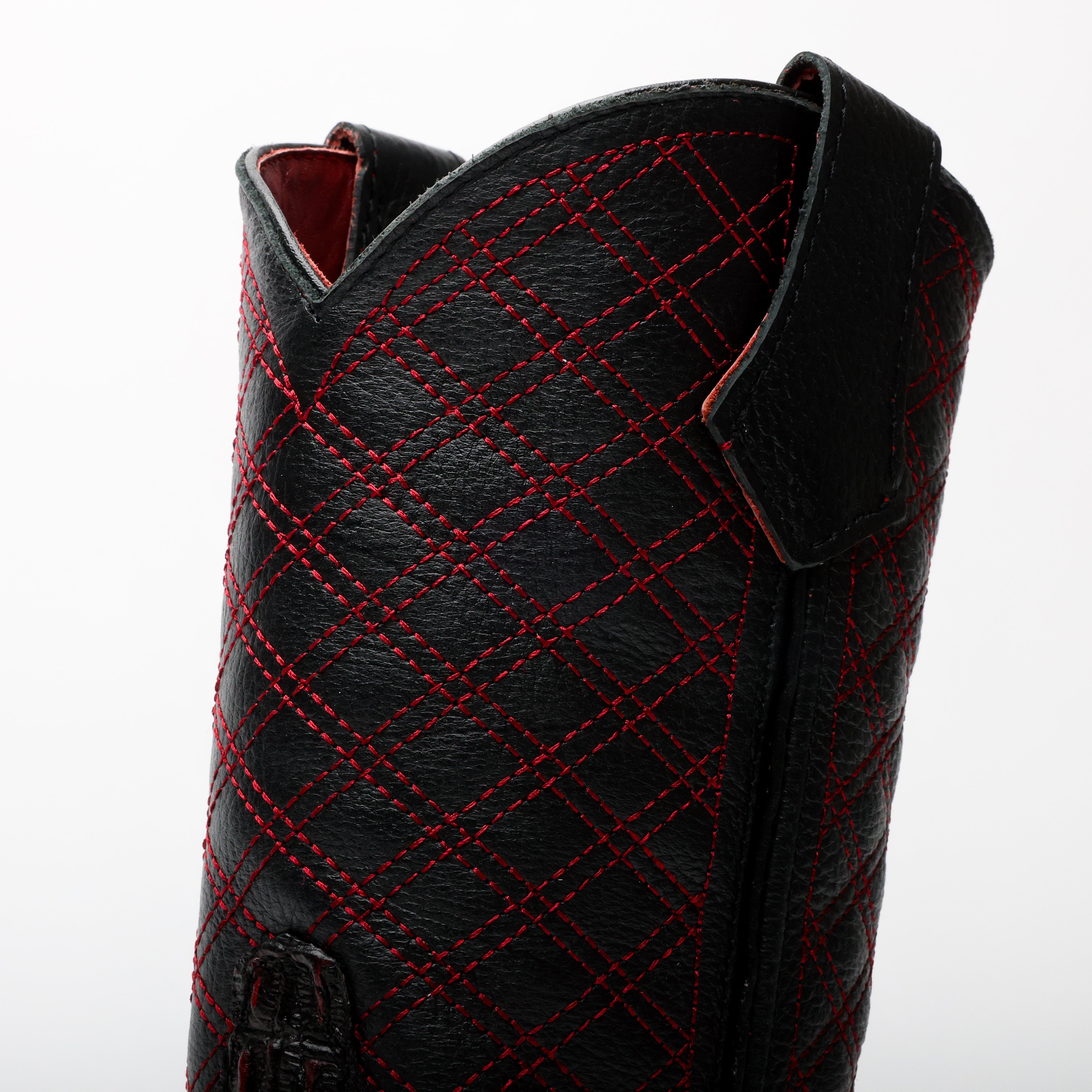Black Cherry Caiman Hornback Leather Boots With 3D Lightweight Sole - Composite Toe