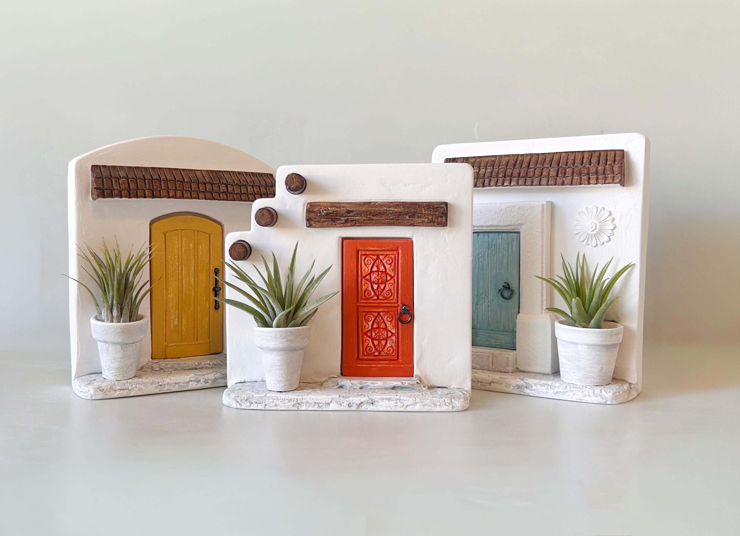 Handmade Air Plant Display: Miniature Door Home Decor Cement Planter