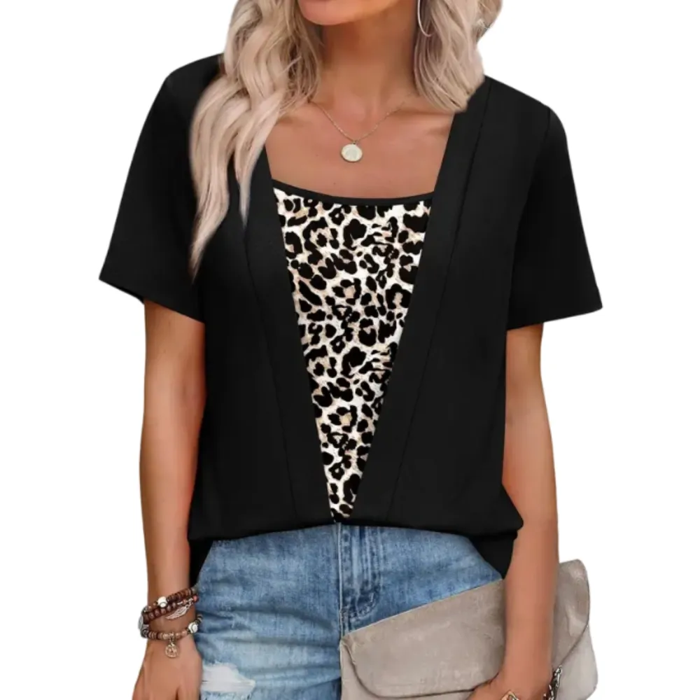 🔥8-PACK $24 - Women's 2-in-1 Short Sleeve Summer Casual Blouse