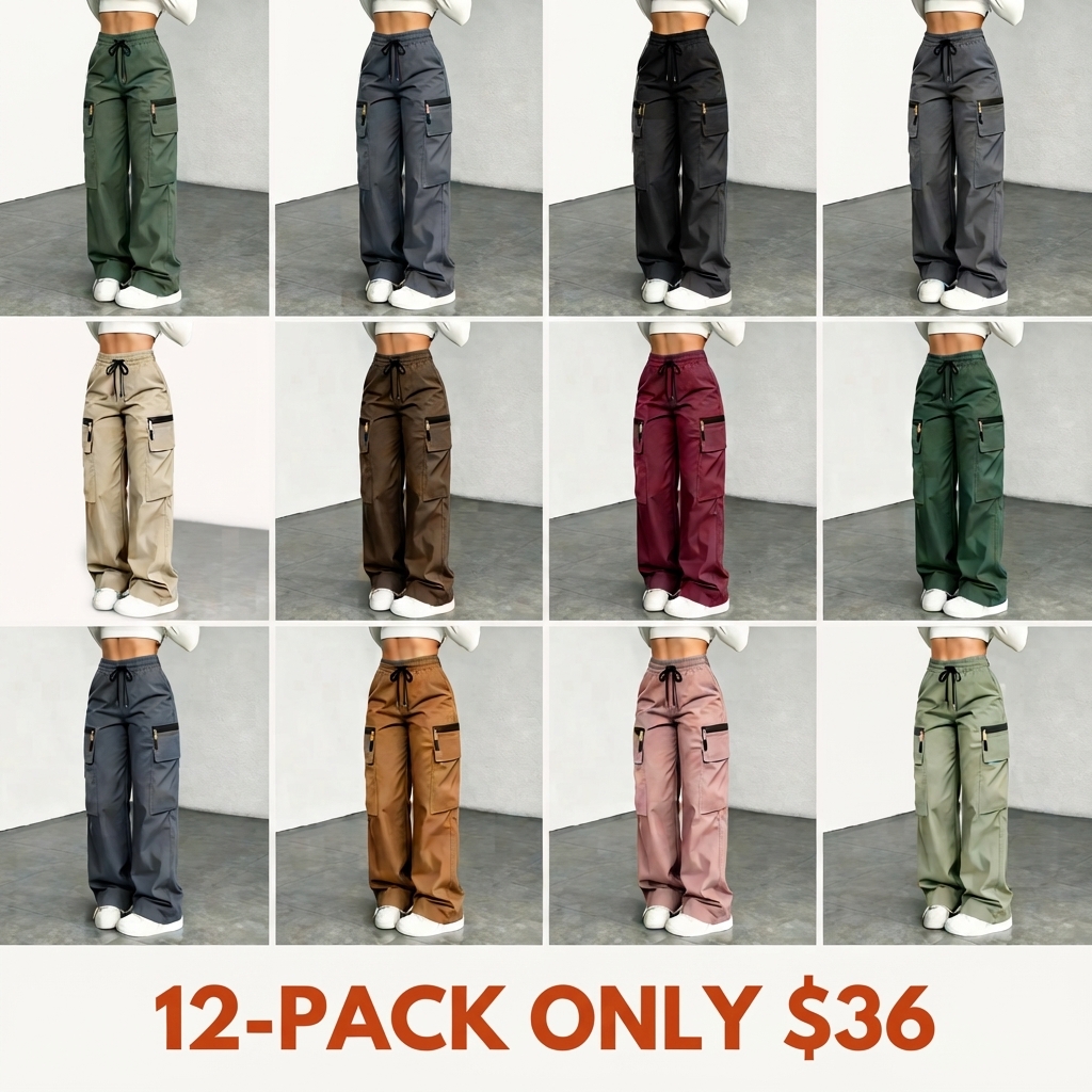 Women's lightweight loose-fitting cargo pants