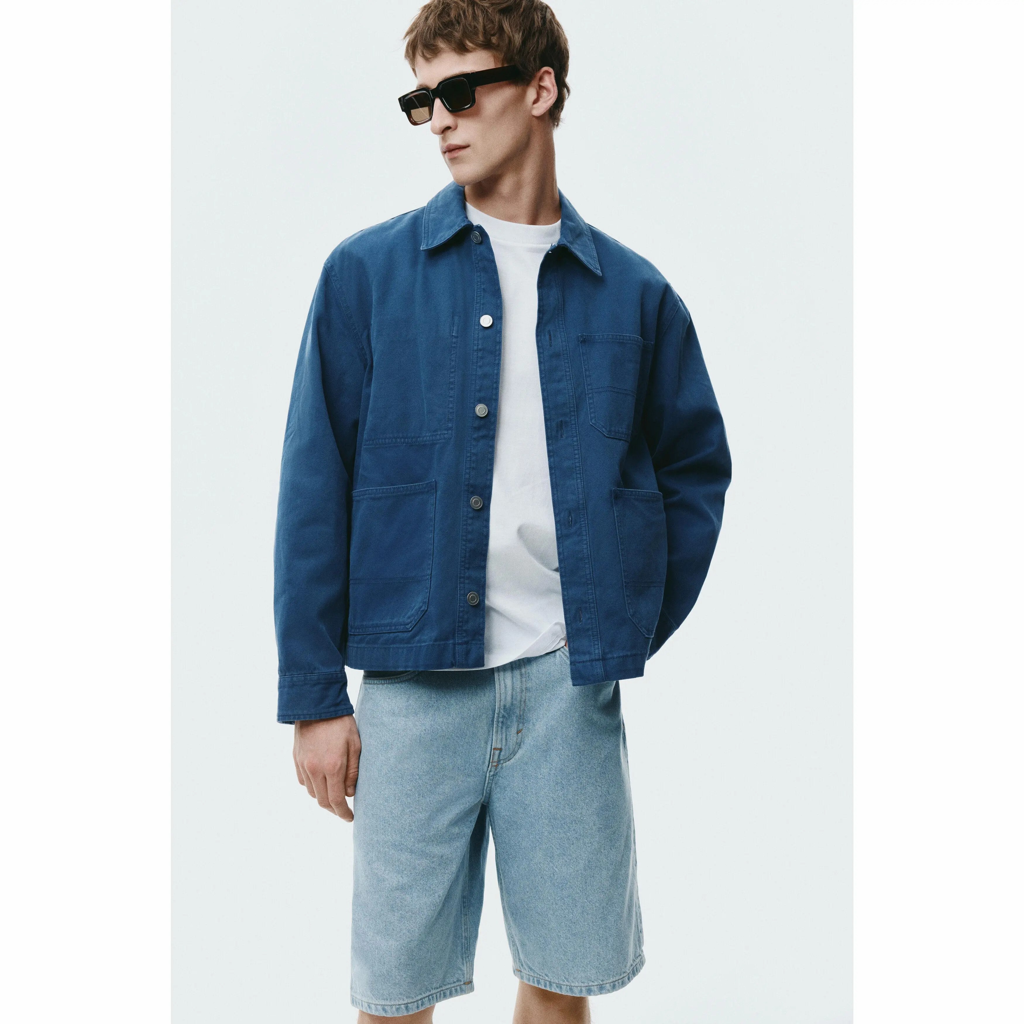 Men's Relaxed Fit Denim Shorts – 5-Pocket Cotton Jean Shorts with Tapered Leg