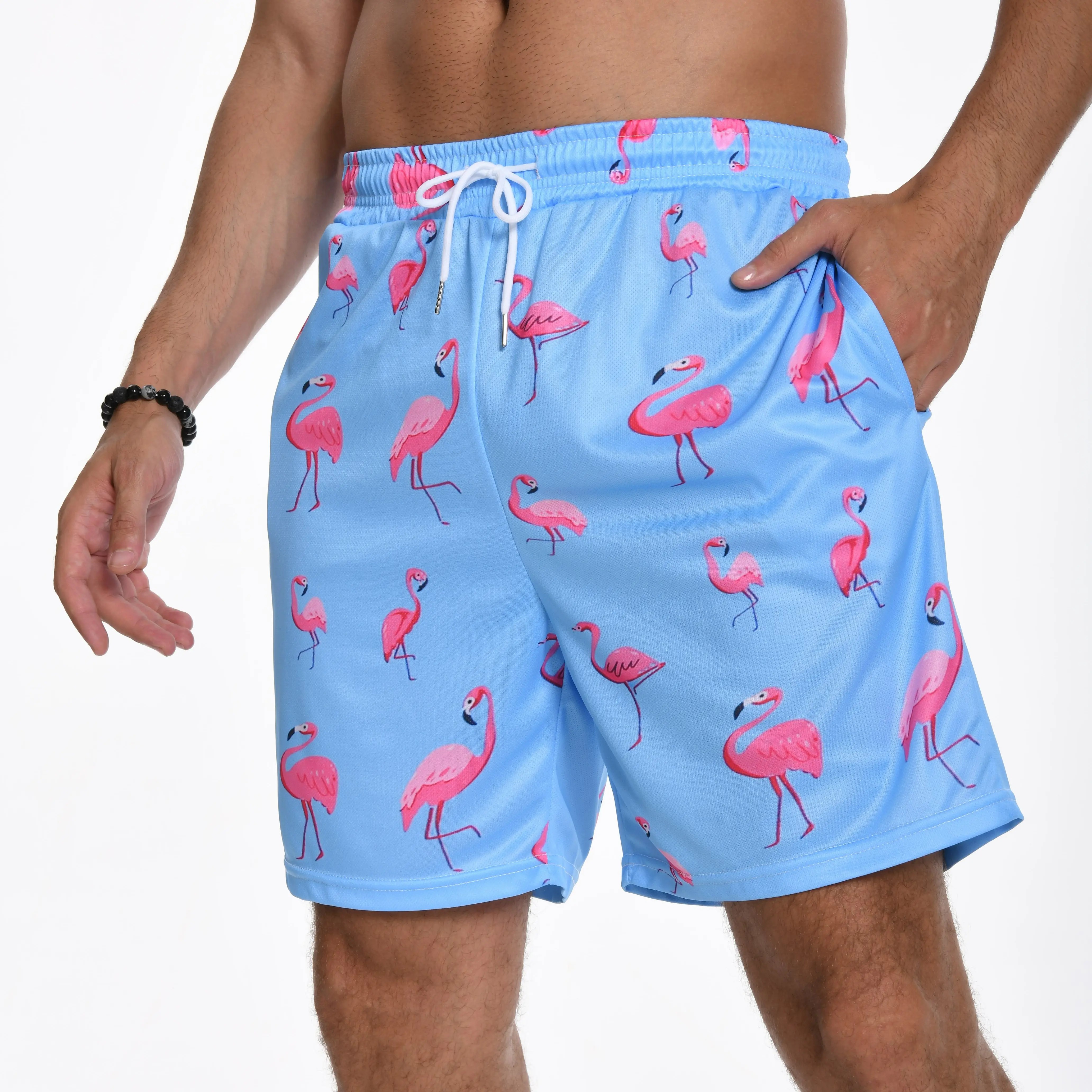 Men's 2-in-1 Swim Trunks – Compression Liner, No-Chafing Boardshorts with Pockets