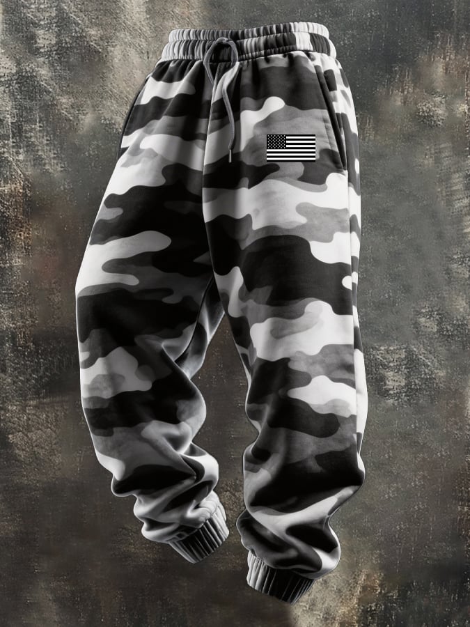 Men's Retro Outdoor Camouflage Patriot Sports Pants
