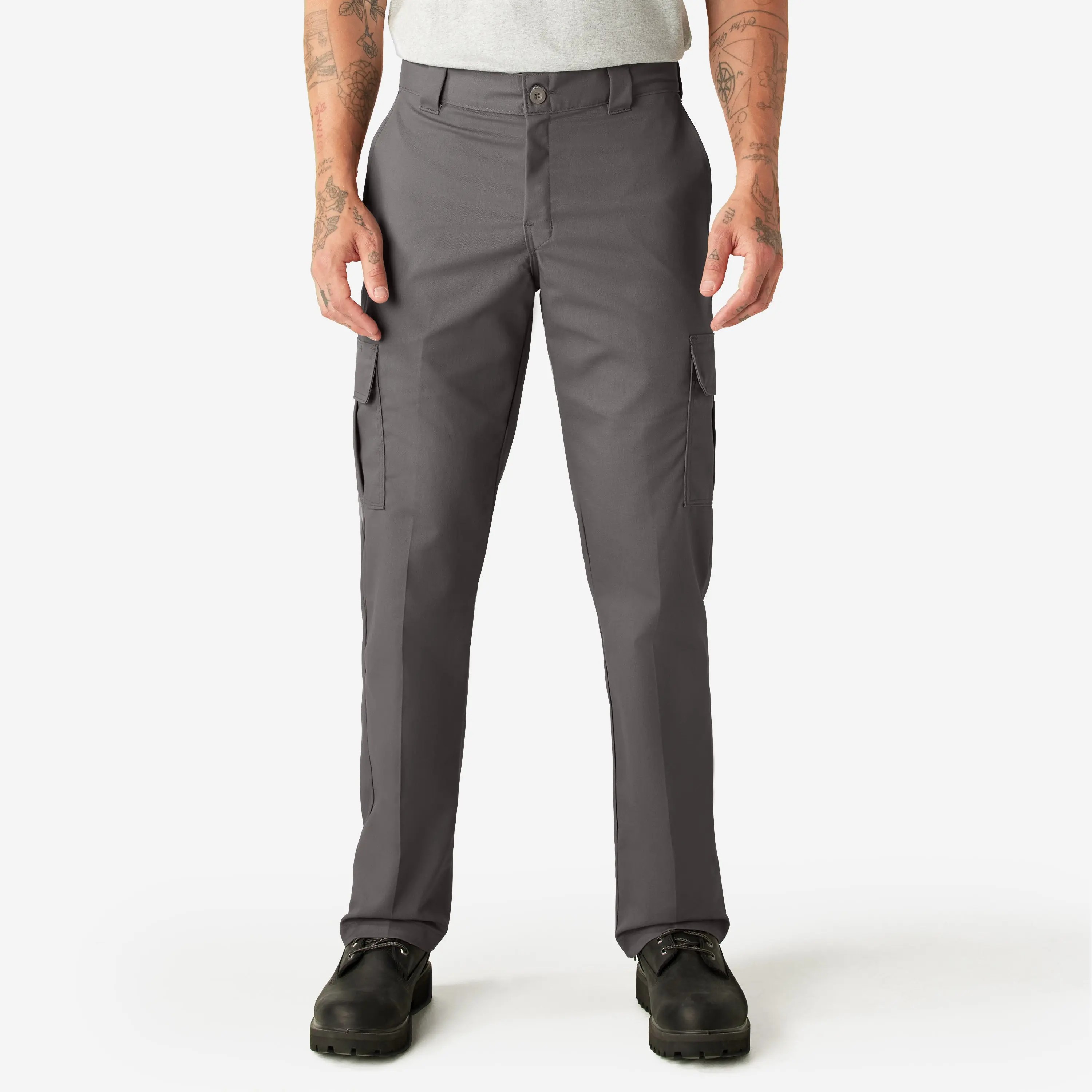 Men's FLEX Regular Fit Cargo Pants – Straight Leg, Expandable Pockets, Work & Casual
