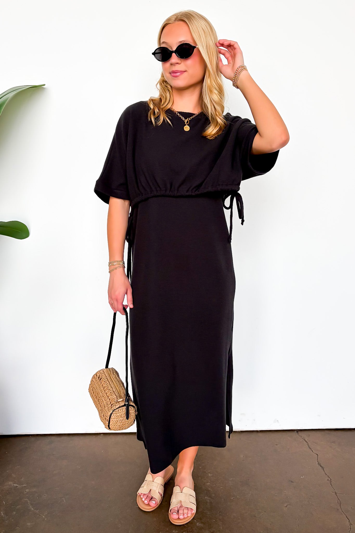 Side Tie Maxi Dress