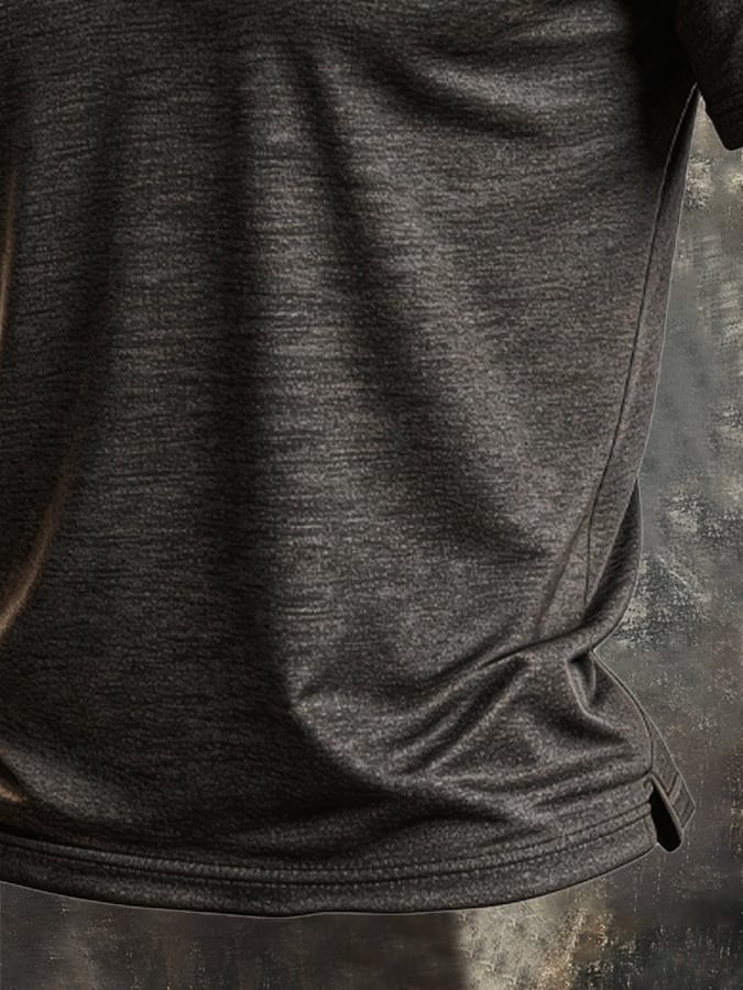 Men's Vintage 100% Pure Cotton Slub Stretch T-Shirt