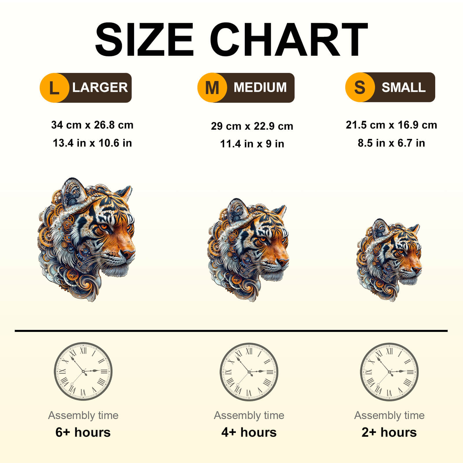 Golden mechanical tiger Wooden Jigsaw Puzzle