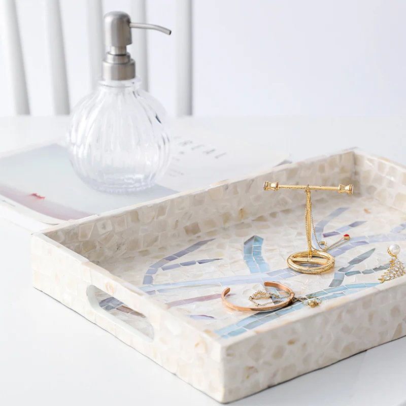 Wooden Rectangular Tea Tray