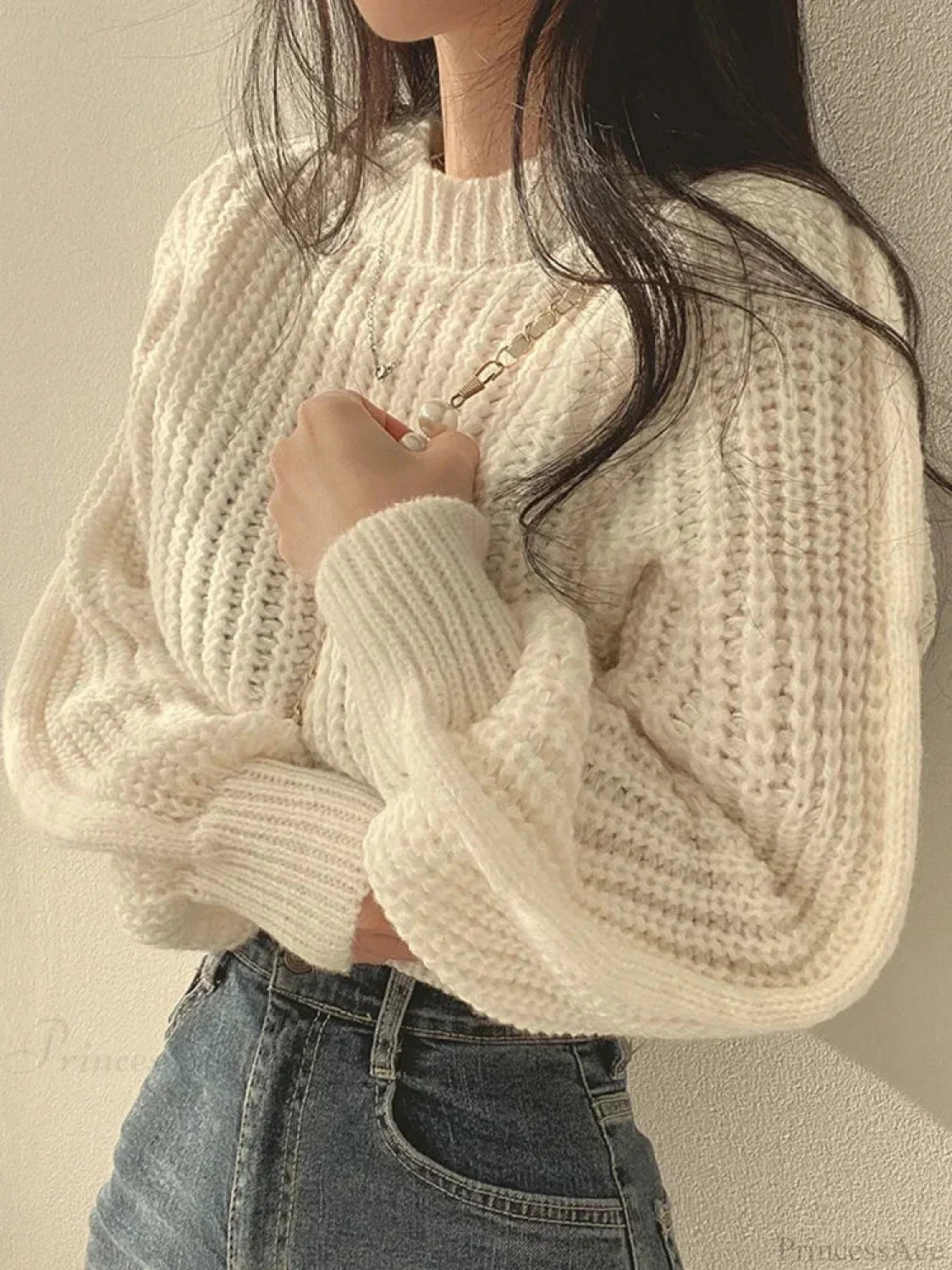 Vintage Lantern Long Sleeve Sweater