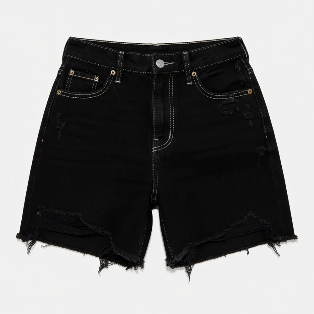 Women Ripped Denim Shorts