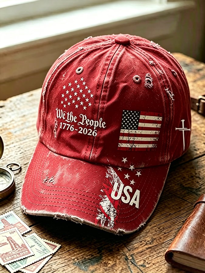 Unisex Independence Day We The People 1776-2026  Print Casual Hat