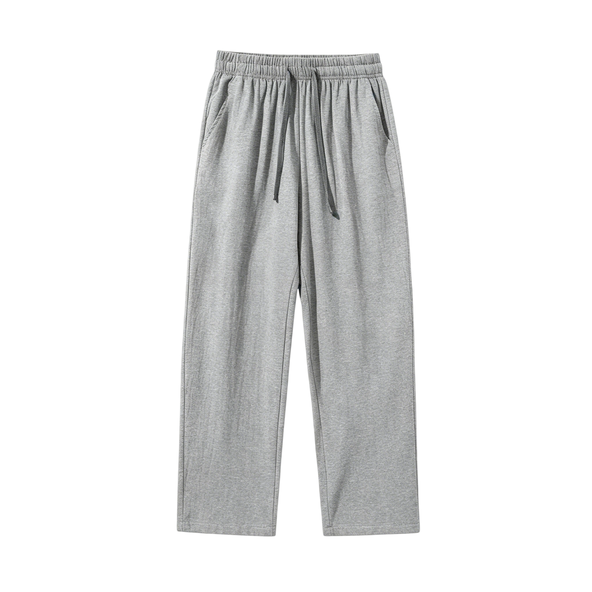 100% Cotton Linen Pants for Men & Women, Summer Casual Elastic Waist Drawstring Wide Leg Breathable Trousers