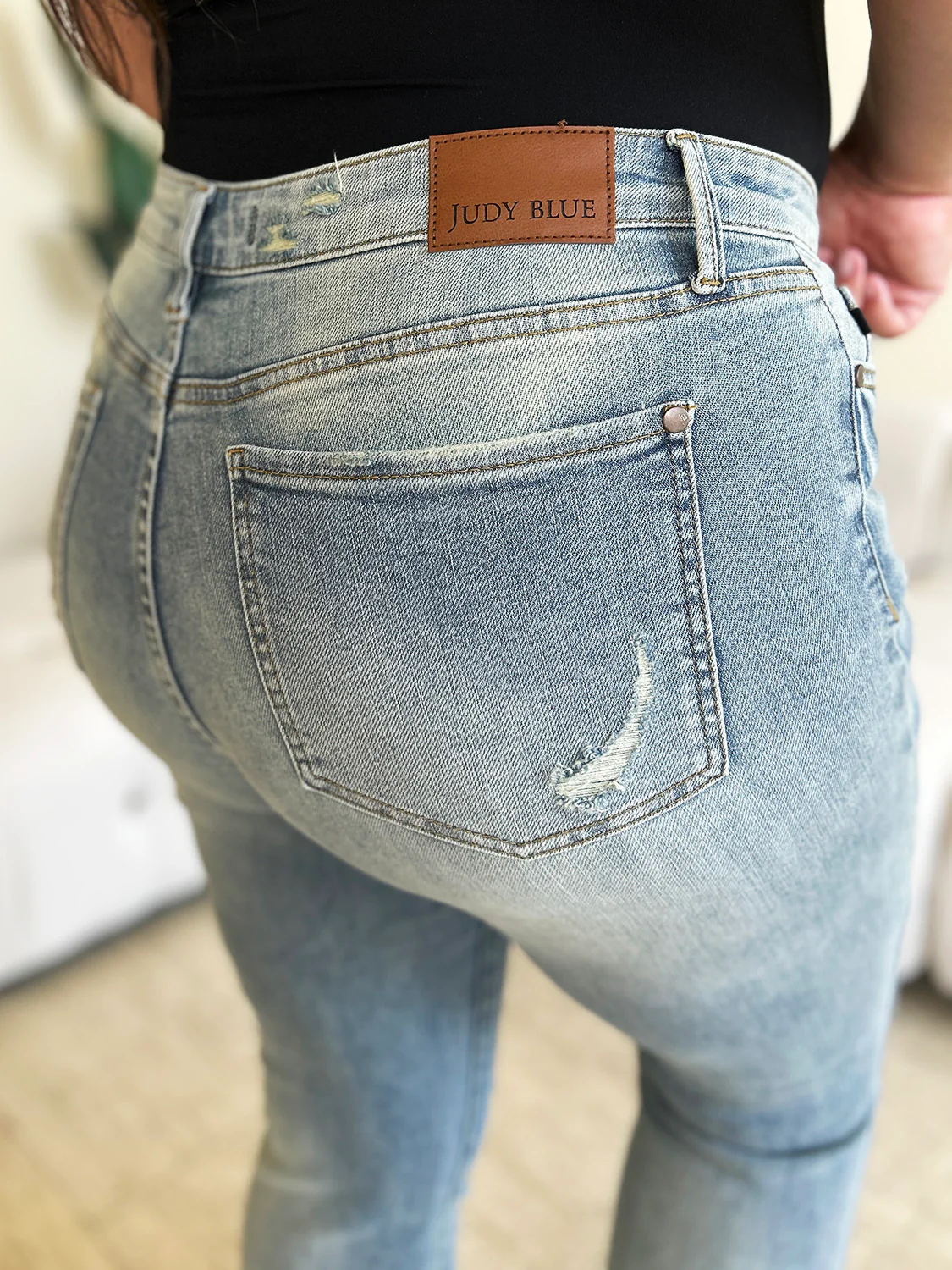 Blue Full Size High Waist Flare Jeans
