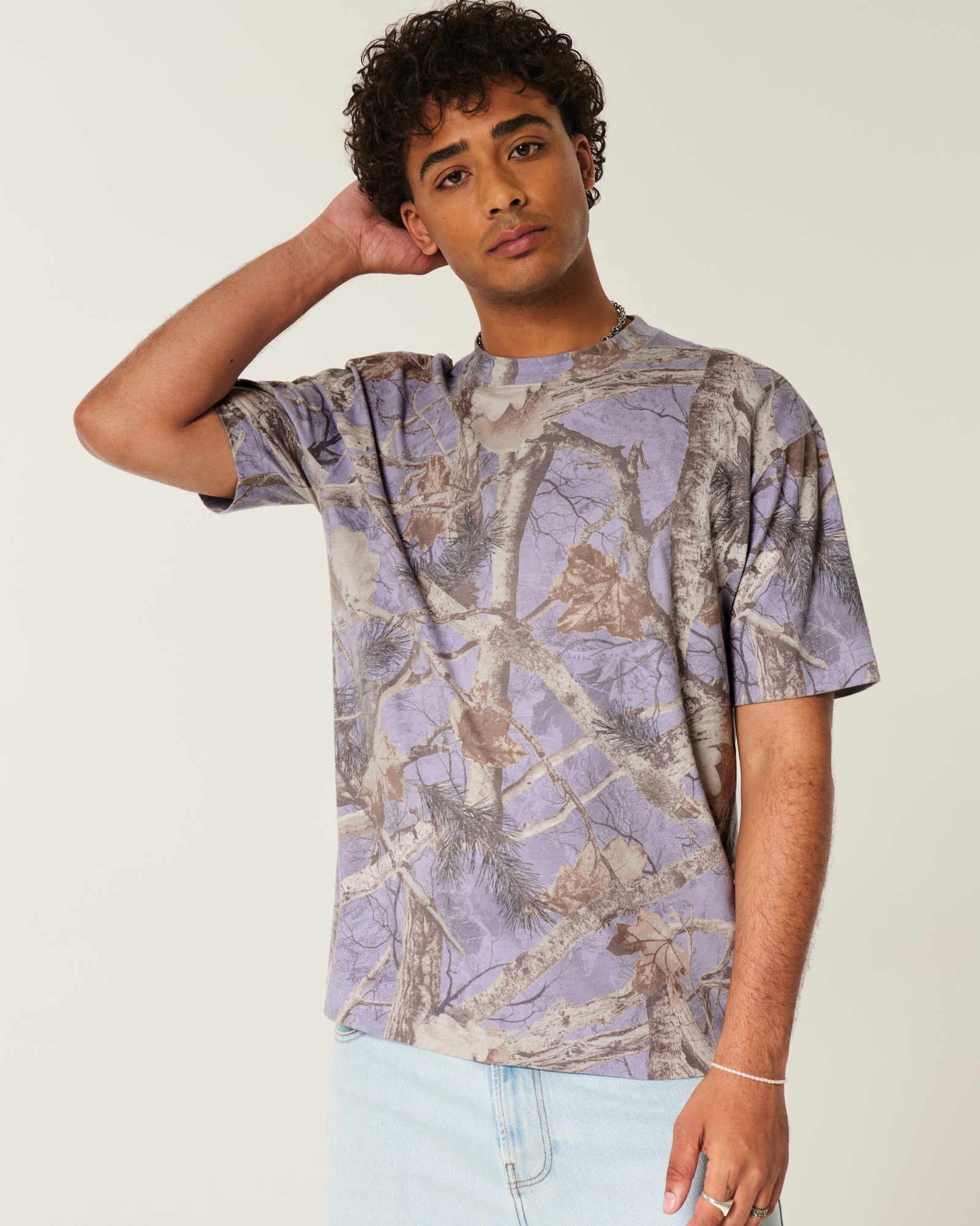 Boxy Heavyweight Washed Cotton Crew T-Shirt