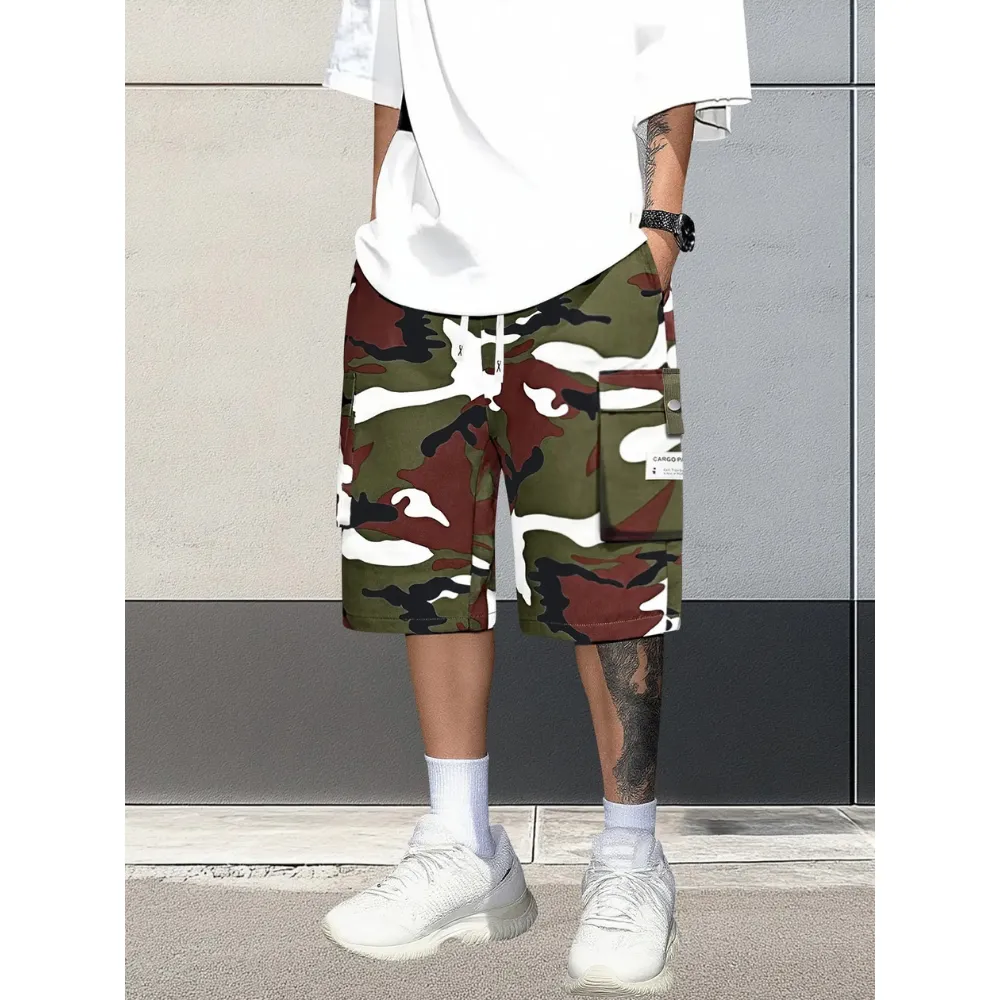 Men’s summer camouflage cargo shorts