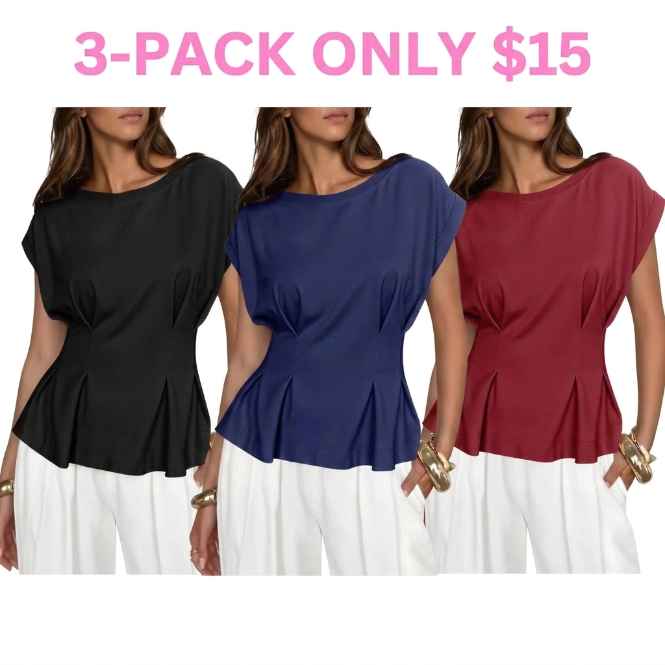 Women's Soft Peplum Casual Top