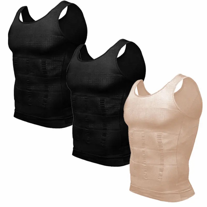 【3 pack】💪Men's Compression Shapewear Tank Top | Slim Fit Body Shaping Vest
