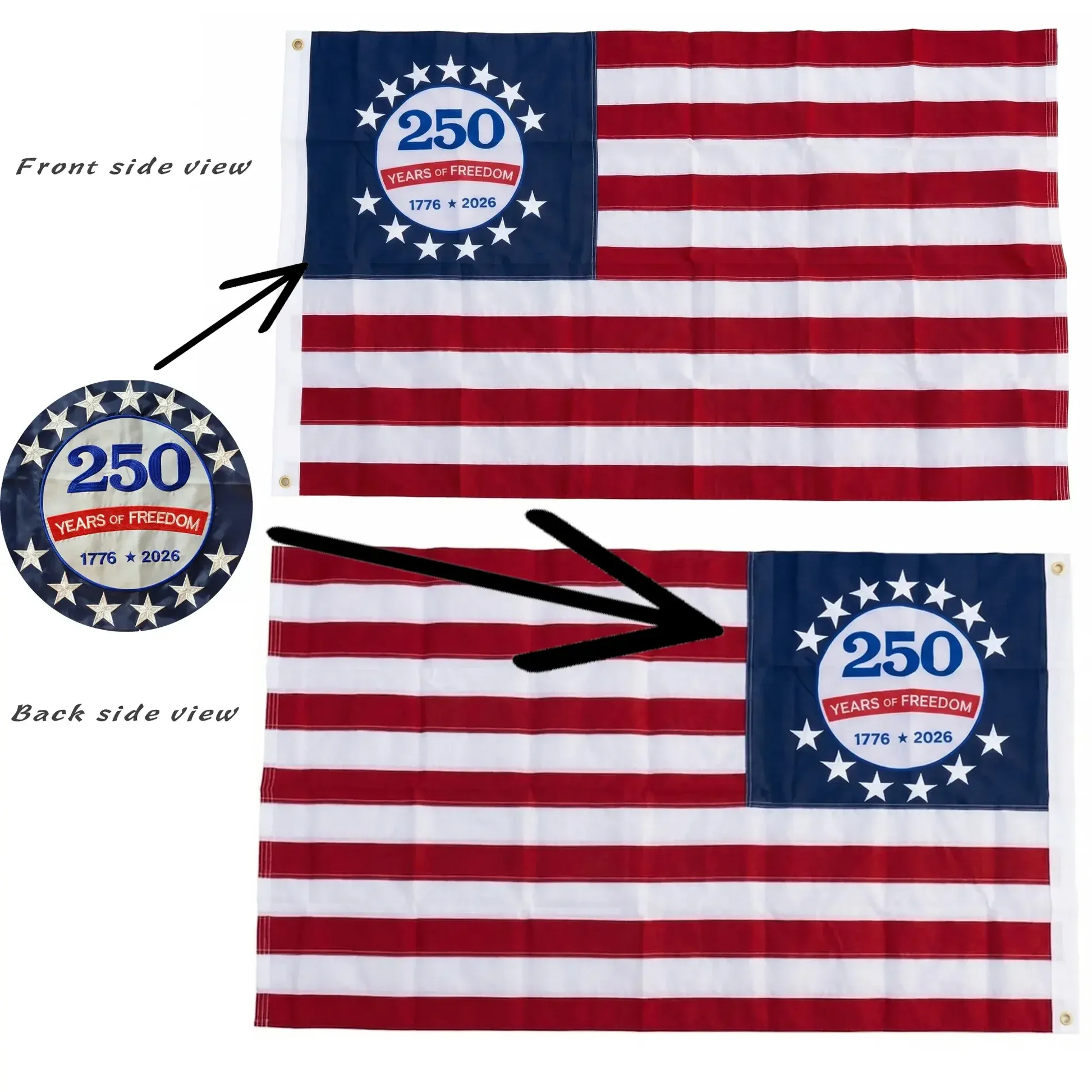 Outdoor Garden Flag For The 250Th Anniversary Celebration Of The Founding Of The United States