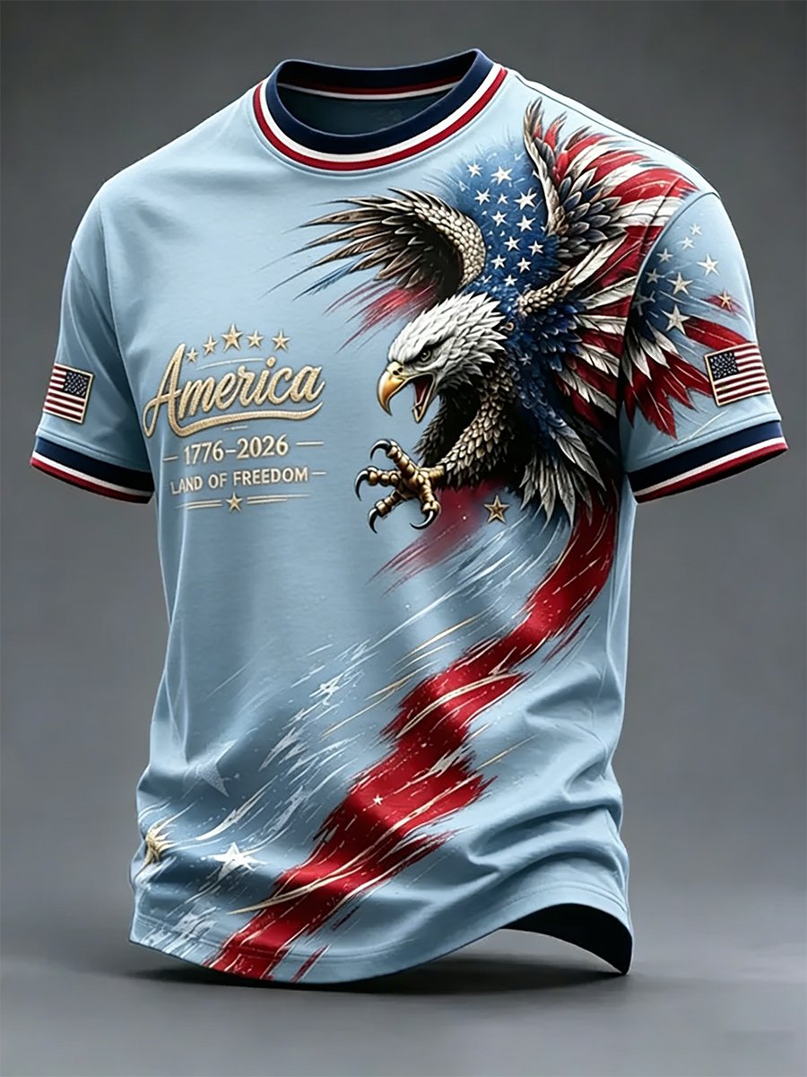Men's USA 250th Anniversary Short-Sleeve Crew Neck T-Shirt
