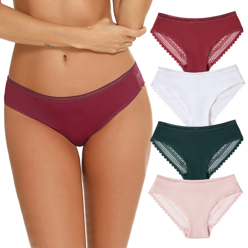 Lace Panties Hipster Ladies Low Rise Full Briefs Lace Underwear