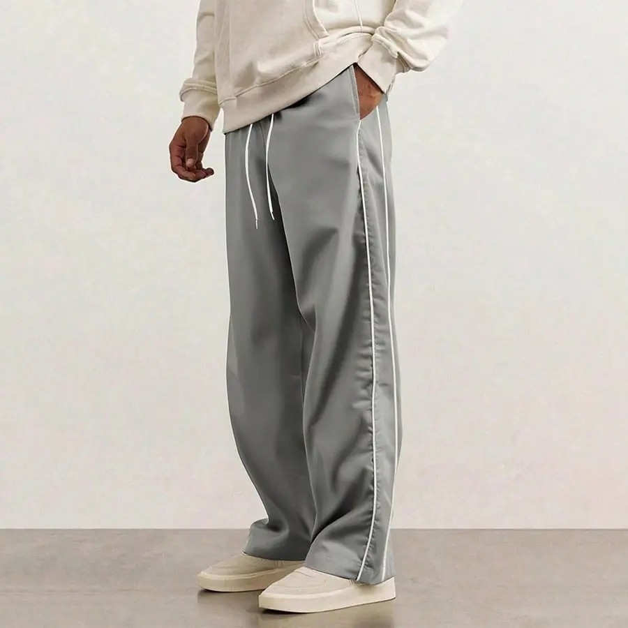Men's 5-Pack Striped Straight Leg Pants – Casual Athletic Joggers for Spring, Summer & Fall