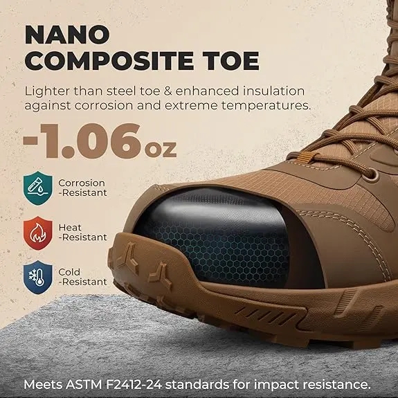 Men's Nano-Composite Toe Work Safety Boots