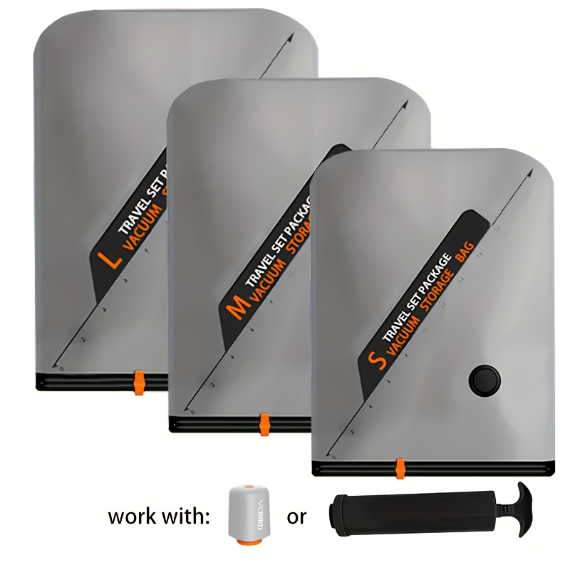 10pcs Vacuum Compression Bag Set (SML And Hand Pump),Vacuum Storage Dust Bag Saves Space, Protects Clothes