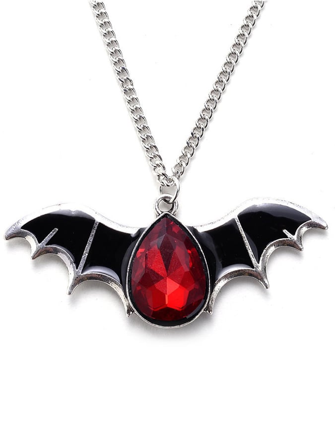 Women's Halloween Bat Pendant Necklace
