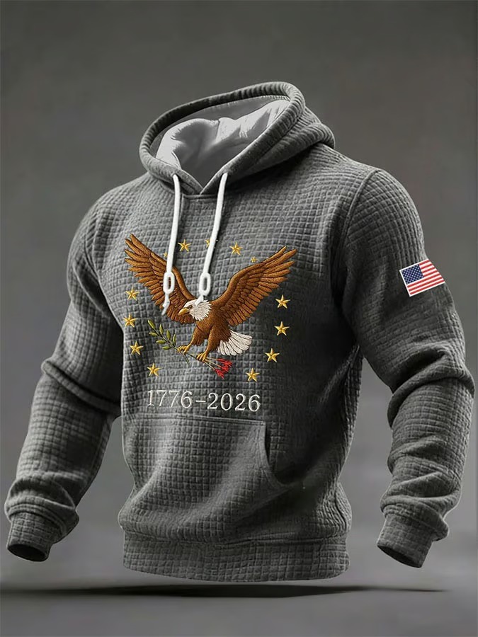 Men'S Classic Casual Printed Hooded Sweatshirt