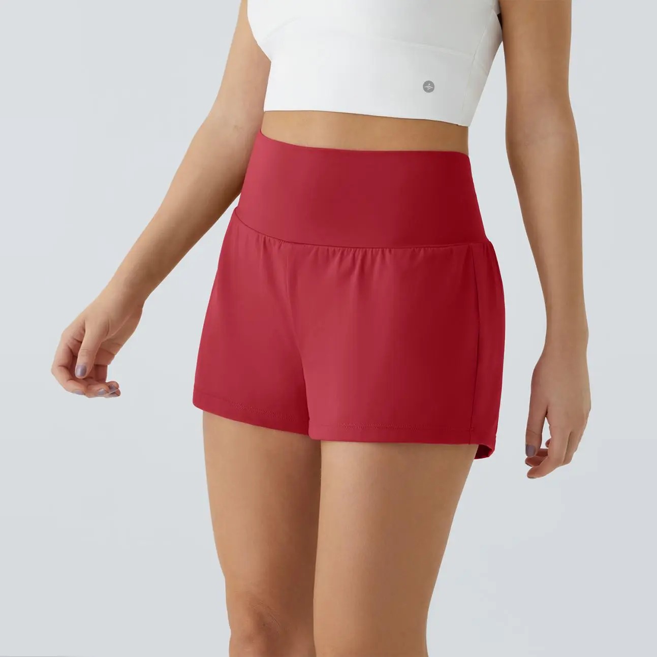 Women’s 2-in-1 Super High Waisted Yoga Shorts with Multi Pockets