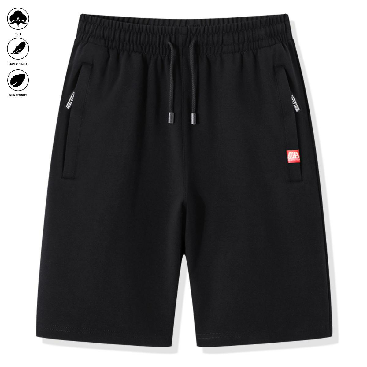 Men's Casual Breathable Summer Sports Shorts with Pullstring and Zipper for Beach Outdoor Activities Cycling Daily Wear