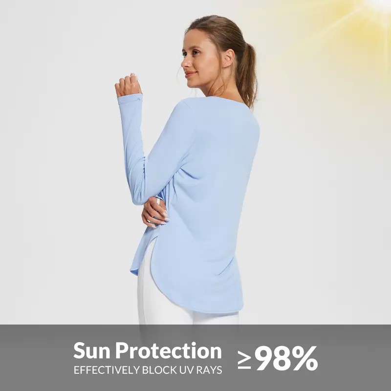 Women's UPF 50+ Sun Shirt – Lightweight Long Sleeve Hiking & Fishing Top