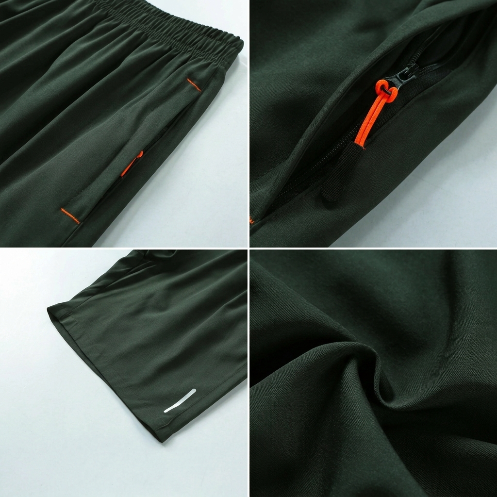 Men's Ice Silk Quick-Dry Zipper Pocket Shorts