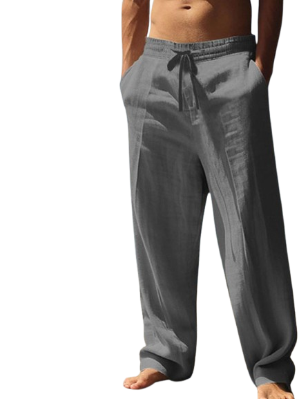 🔥Men's High-Quality Linen Straight Leg Pants - Casual Fit🔥