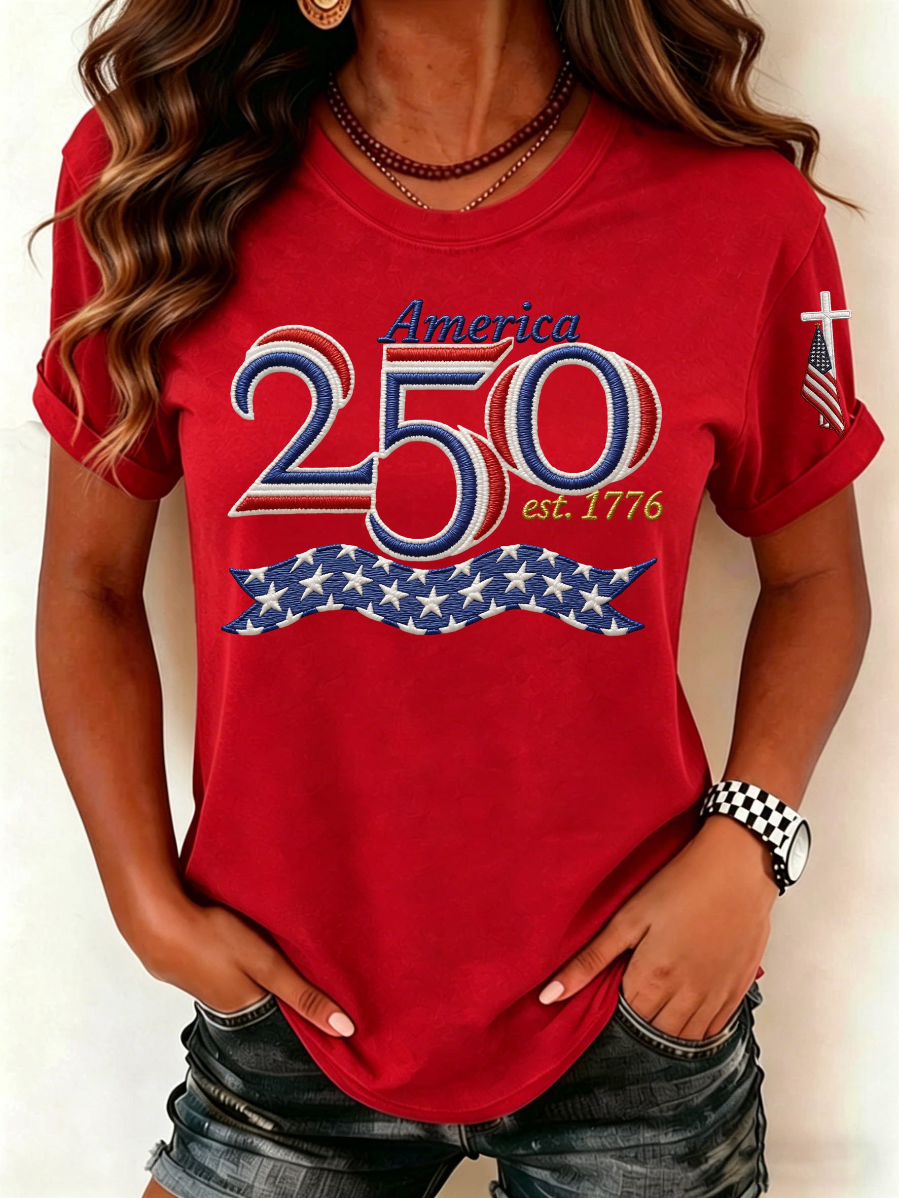 Women's Retro 1776–2026 250 Year Print T-Shirt