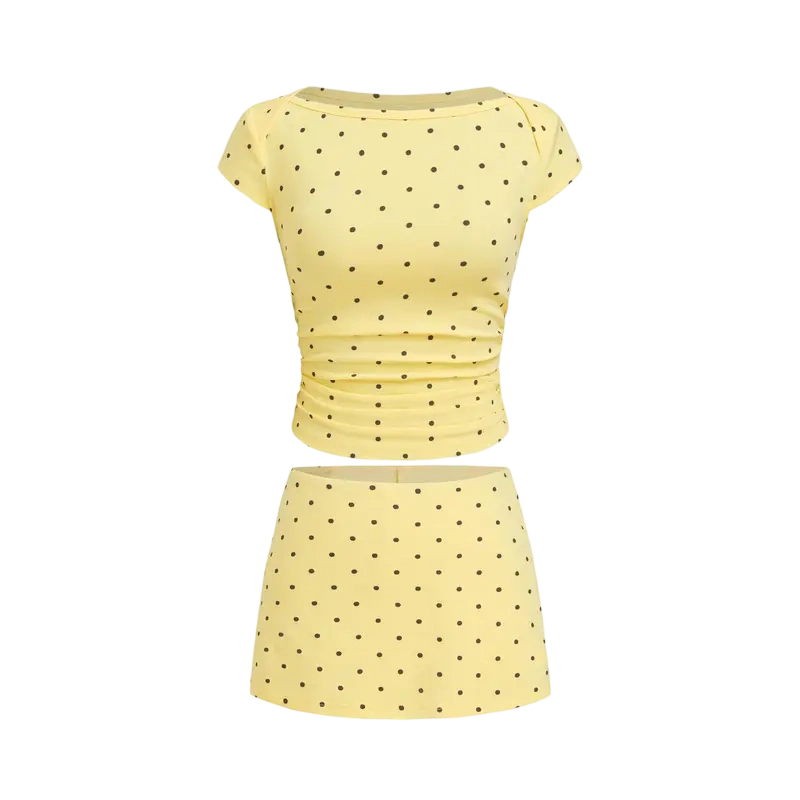 Women's Solid-Color Tank Top & Skirt Two-Piece Set
