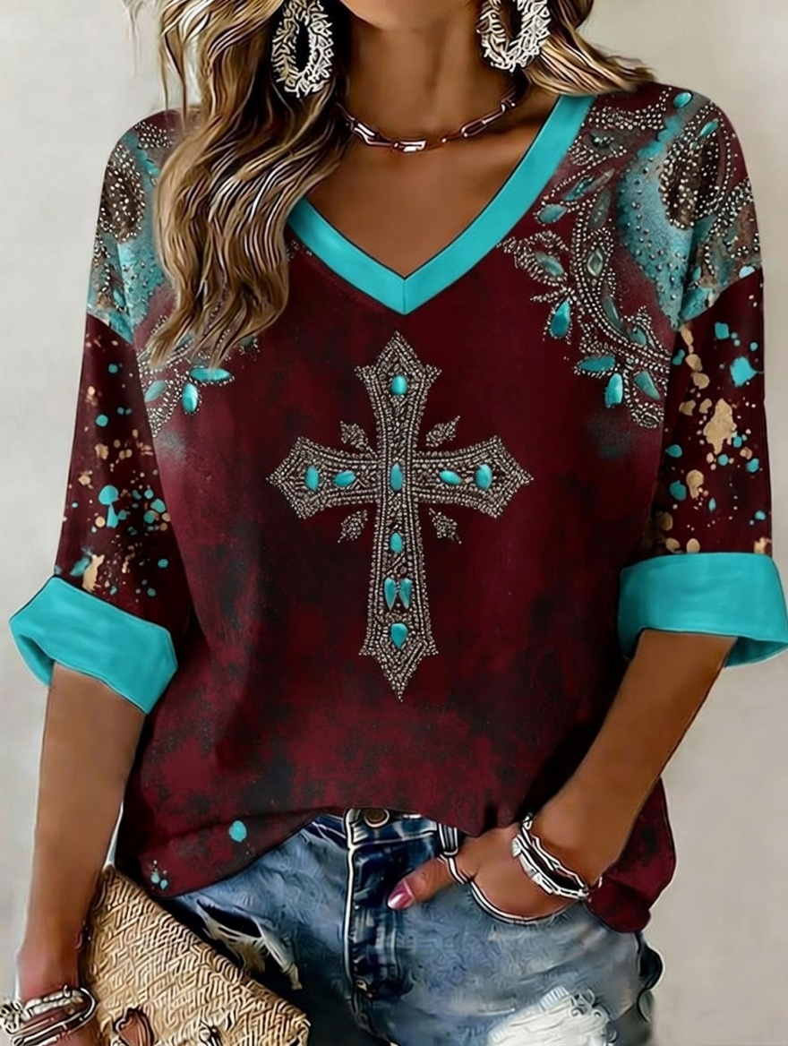 Women'S Faith Art Printed T-Shirt