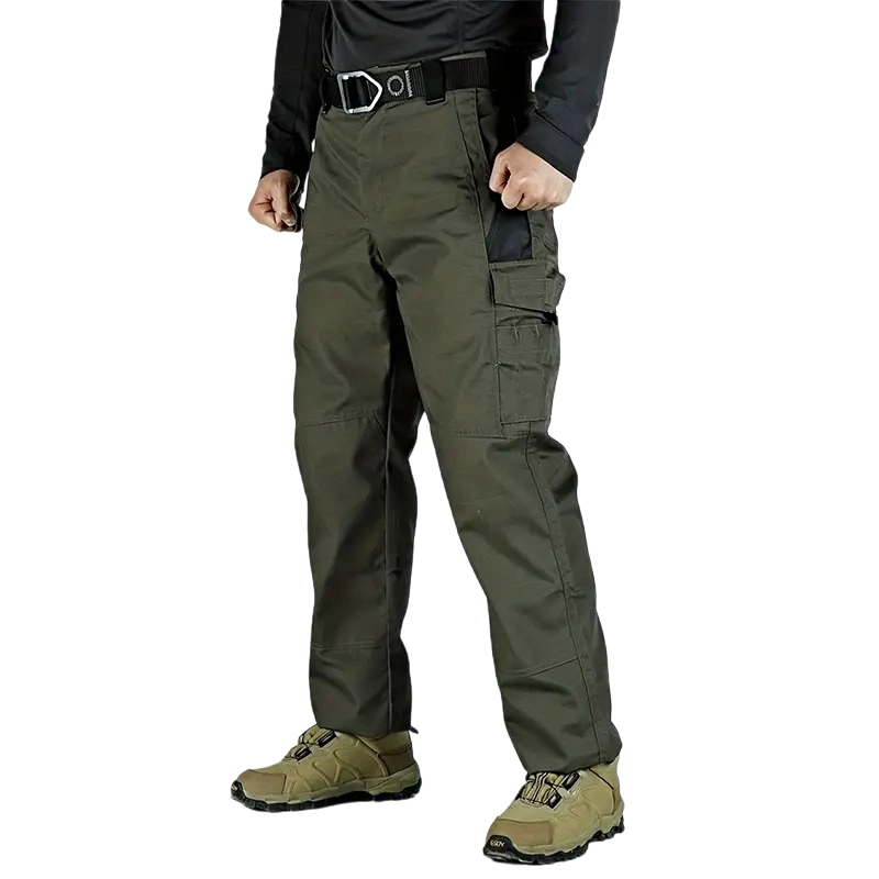 Men's Solid Color Tactical Work Pants,230g/m² new fabric，with Multiple Pockets and Zipper Closures