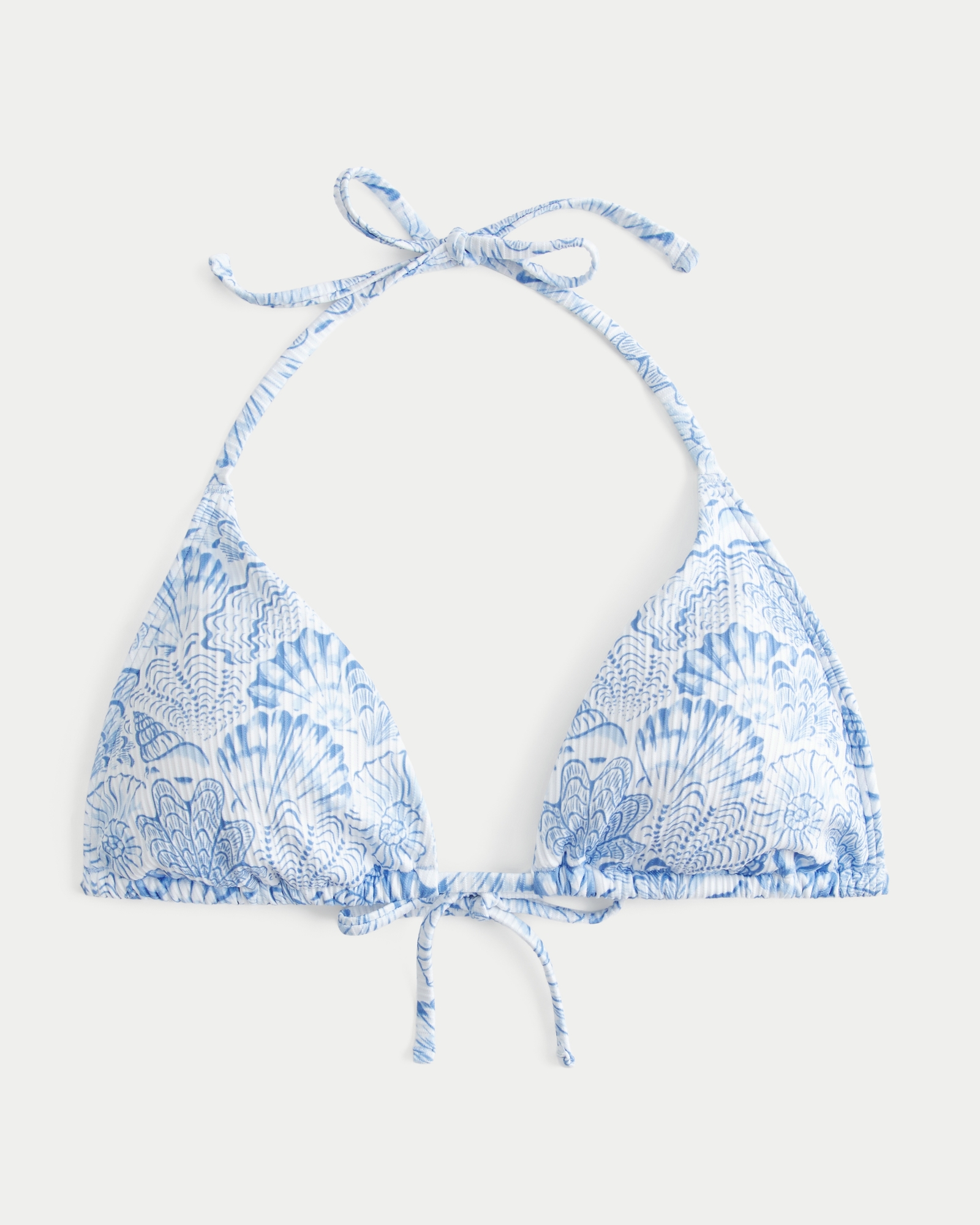 Ribbed Triangle Bikini Top