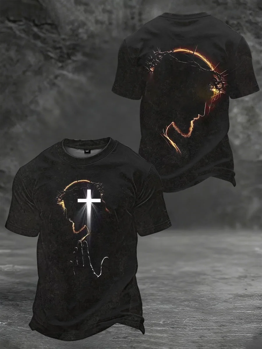 Men's Faith Print Casual T-shirt