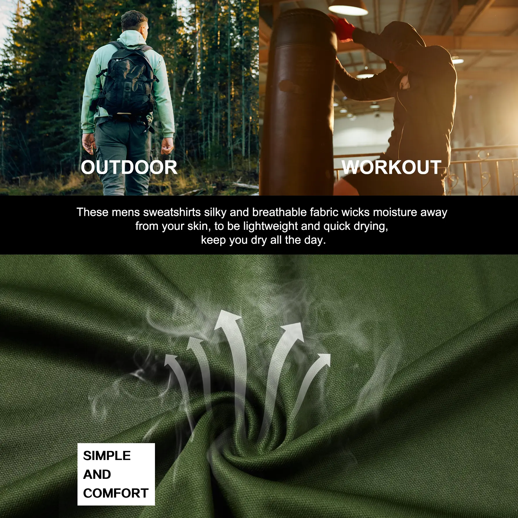 Men's Quick-Dry Long-Sleeve Sports Hoodie