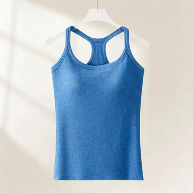 Women's 8-Pack Ribbed Built-in Bra Tank Top – Racerback Cropped Camisole with Removable Pads Wireless Supportive Yoga Top