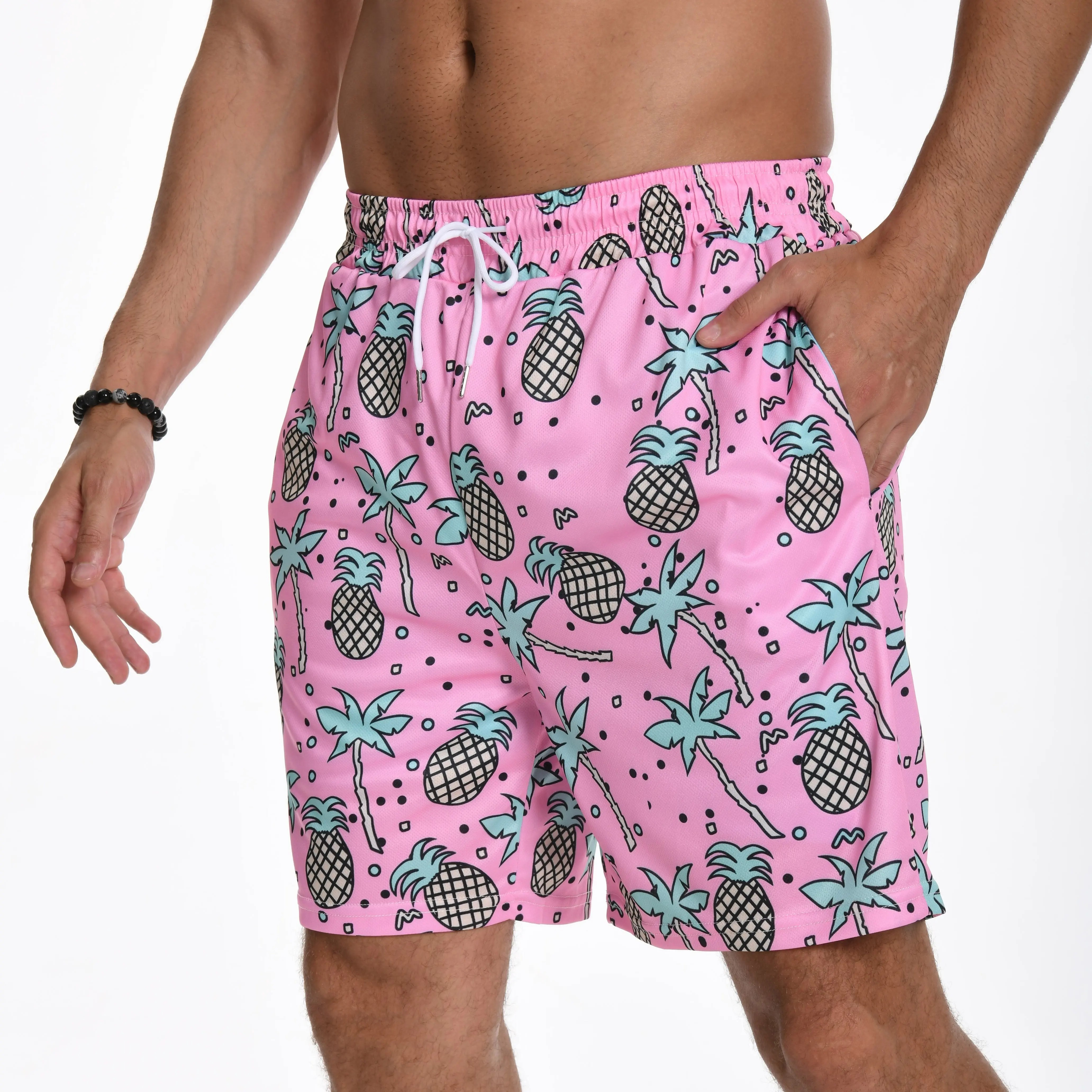 Men's 2-in-1 Swim Trunks – Compression Liner, No-Chafing Boardshorts with Pockets