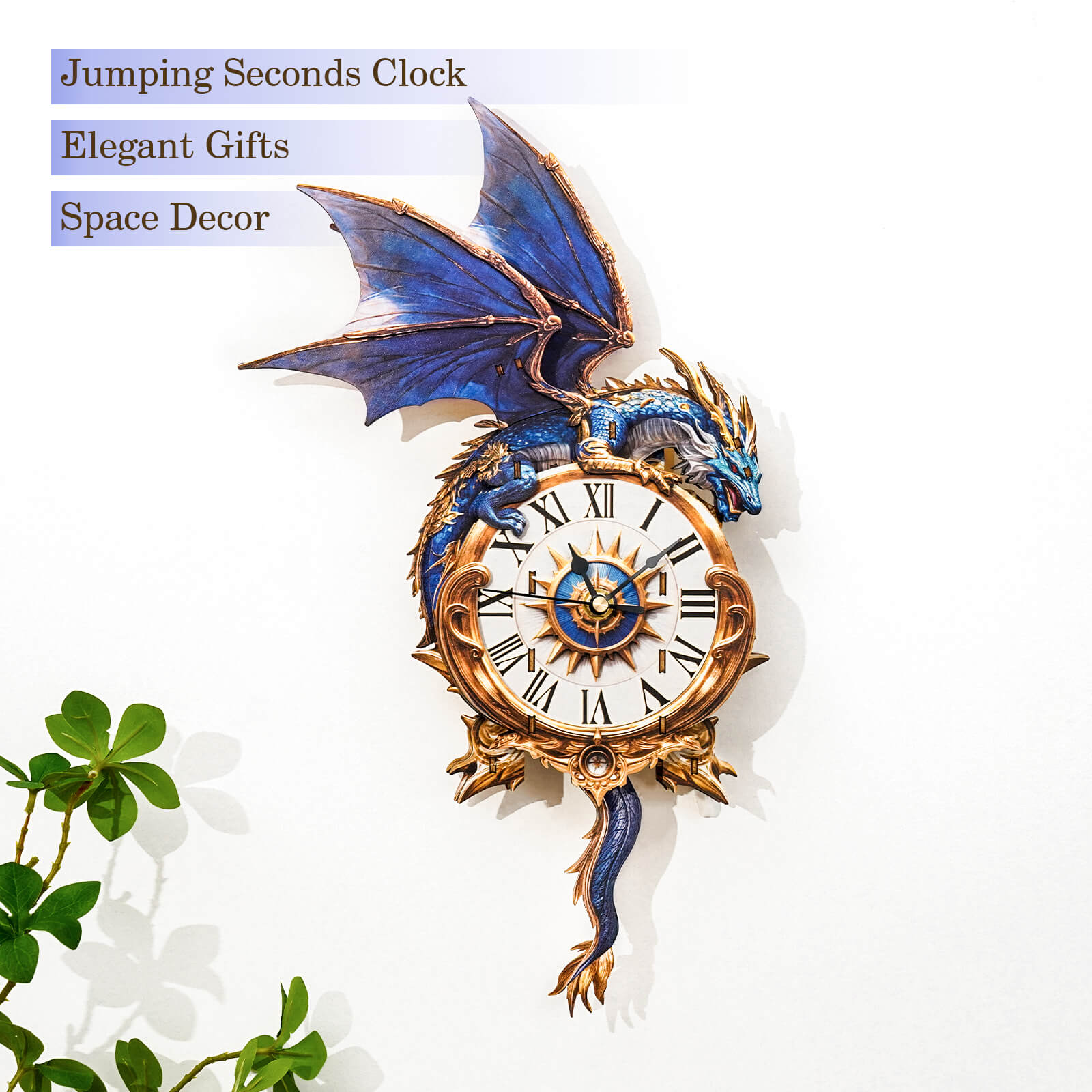 Blue DragonDIY Wooden Clock, 3D Puzzle Craft Kit