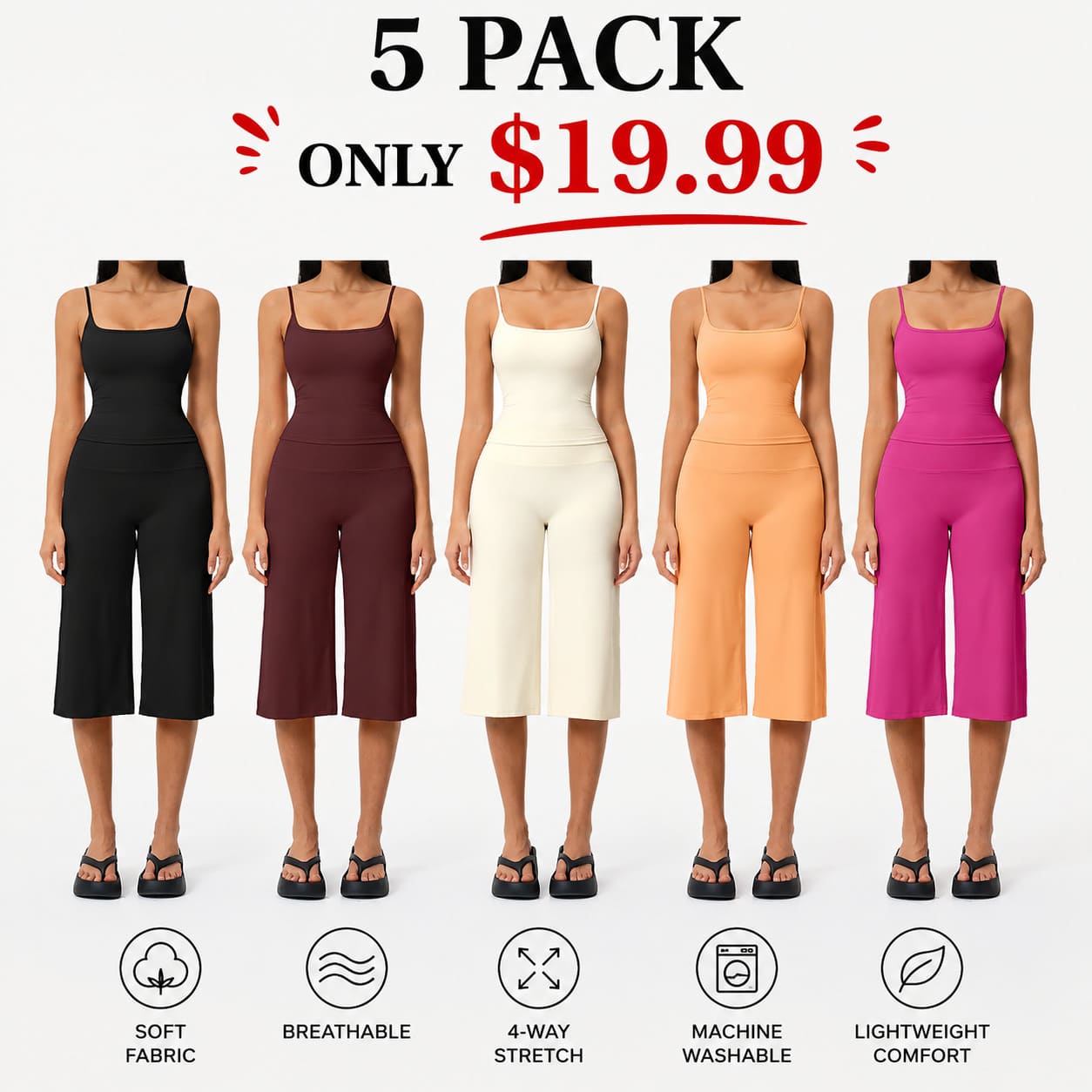 Camisole Top, High-Waisted Quick-Dry Casual Shorts, Running & Outdoor Yoga Outfit