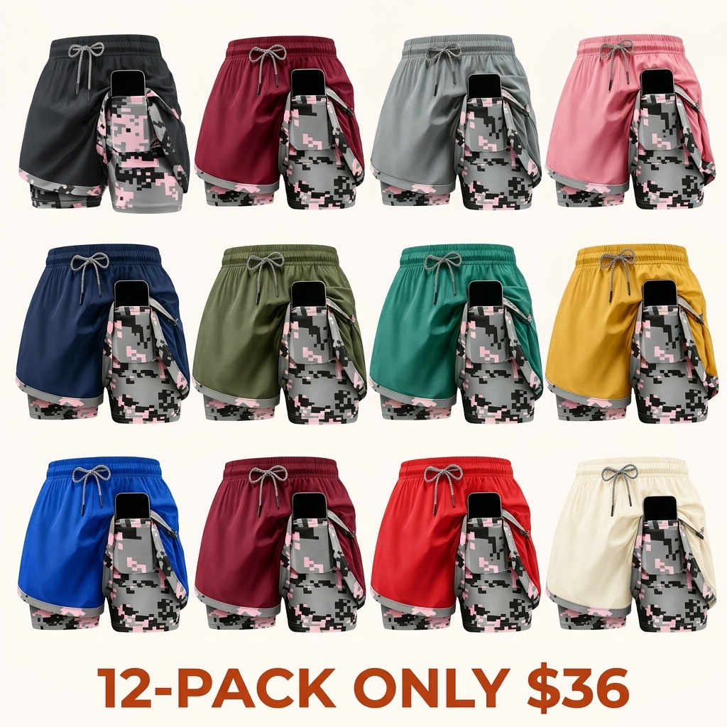 Women's yoga shorts with pockets and a drawstring waistband