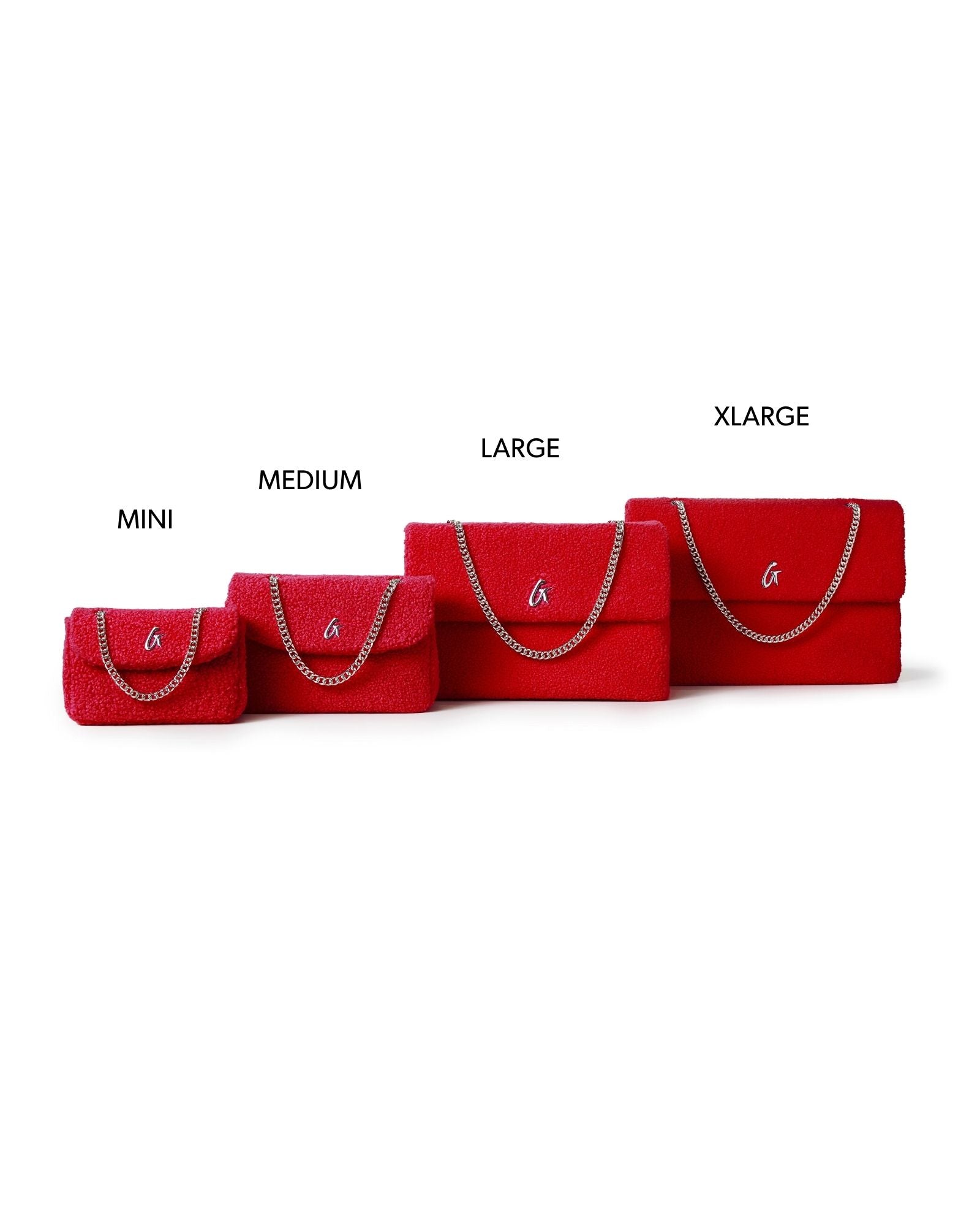 MINI TEDDY FLAP BAG - RED