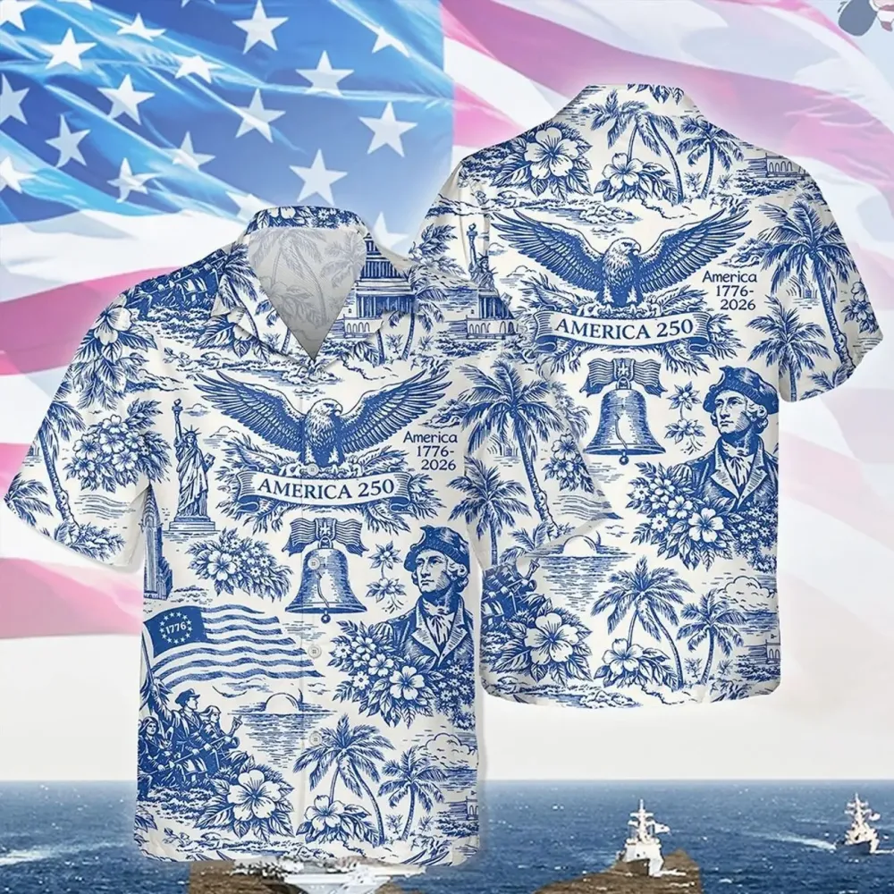 Retro Hawaii 250 Years of Freedom 1776 - 2026 Eagle Patriotic Shirt