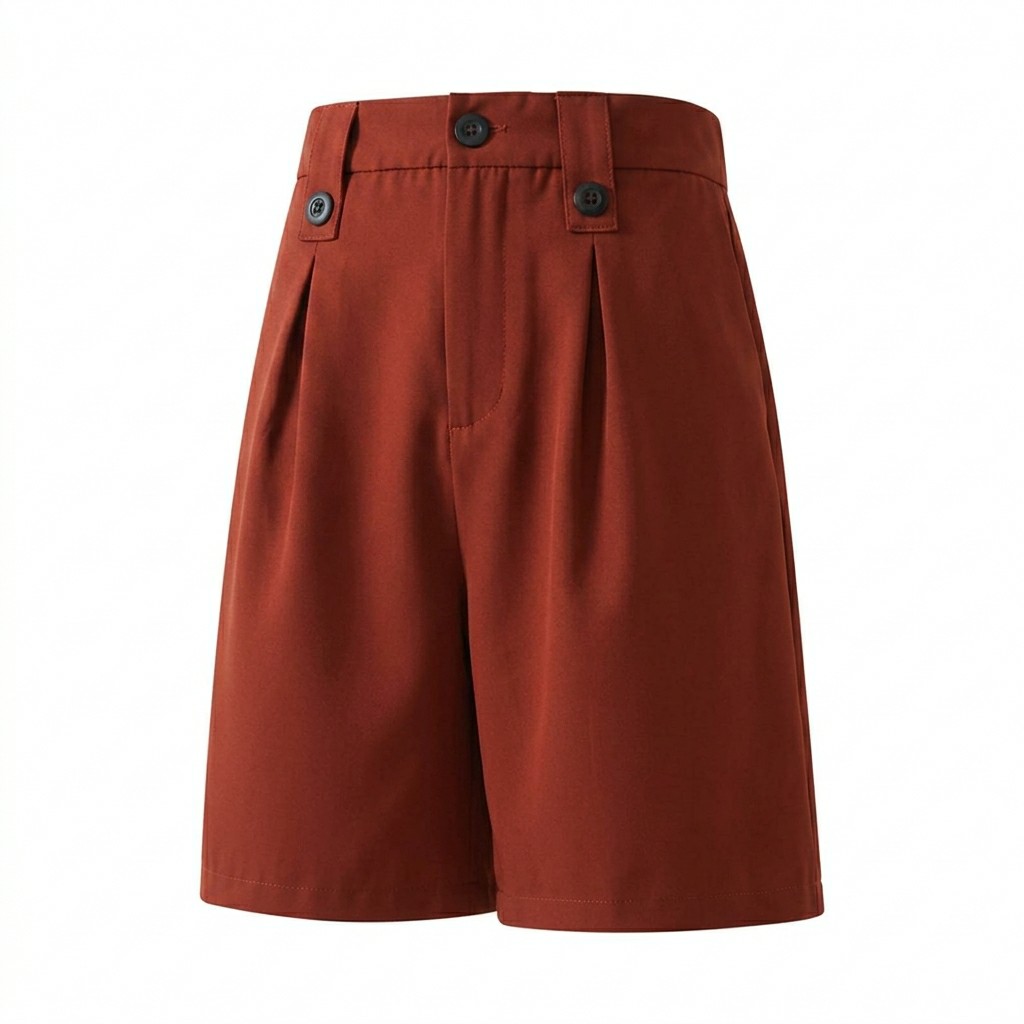Men's High Waisted Pleated Dress Shorts – Black Suit Shorts for Casual & Formal Summer Wear
